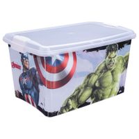 Caixa Organizadora C/Trava Plasútil Retângular Avengers 46Lt Rf-000196