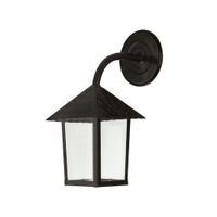 Arandela Colonial Preta  Quadrada Vidro Liso 1xe27 109300-01