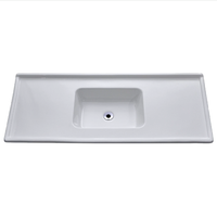 Pia Decoralita Mármore Premium Branco Gelo 150x54