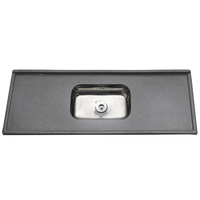 Pia Decoralita Granito C/Cuba Inox Cinza Real 120x54