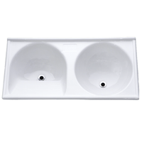 Tanque Decoralita Marmofibra Duplo Branco 112x53cm