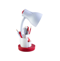 Luminária De Mesa Spiralle C/Porta Lápis Vermelho Rf-110340002