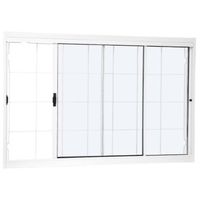 VITRÔ DE CORRER COM 2 FOLHAS GRADE QUADRICULADA 120X100CM RAMASSOL - UNICSOL