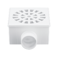Ralo Sifonado Quadrado Branco Herc 100mm Rf-2268