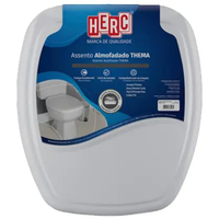 Assento Herc Sanitário Almofadado Primula Cinza Claro Rf-2396
