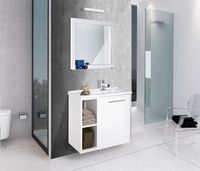 Gabinete De Aço C/Espelheira Modena 60x40 Branco Hb