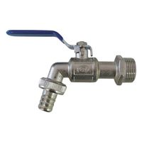 Torneira De Esfera Metálica 1/2'' Com Bucha 3/4''