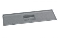 Pia De Mármore Sintético Com Frontão Cinza 180x55cm Rorato