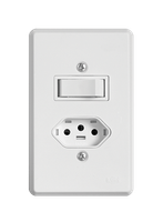 1 Interruptor+Tomada Branco Ilumi Pratika 10a 19200 1 Interruptor+Tomada Branco Ilumi Pratika 10a 19200