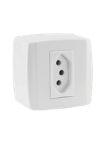 Tomada Branca Sistema X 20a Slim 84141 Ilumi Tomada Branca Sistema X 20a Slim 84141 Ilumi