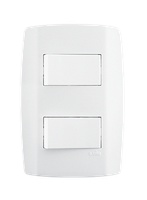 2 Interruptores 10a Branco Ilumi Slim 8018