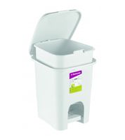 Lixeira Retangular De Plástico Branco 6l