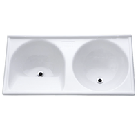 Tanque Decoralita Marmofibra Duplo Branco 120x60cm