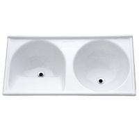 Tanque Decoralita Mármore Duplo Branco 140x65cm