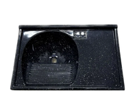 Tanque Granito Sintético Com Bancada Preto 79.5x52cm Rorato