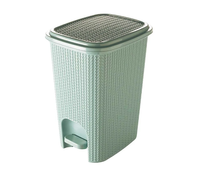 Lixeira Plasútil C/Pedal Trama Verde 12 Litros Rf-1098