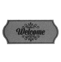 Tapete Kapazi Vinil Formas Welcome Cinza 30x70cm