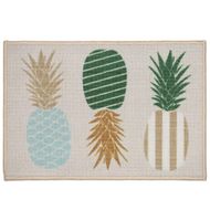 Tapete Kapazi Clean Kasa Cozinha Abacaxis 40x60cm