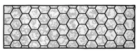 Tapete P/Cozinha Mármore Hexagonal 50cmx150cm Cleankasa