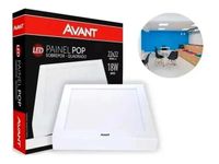 Painel De Led Avant Pop Sobrepor Quadrado 18w Branco 6500k