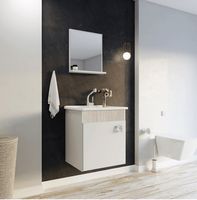 CONJUNTO GABINETE PARA BANHEIRO SUSPENSO ESSENZA 40CM GAAM BR/RV