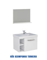 Kit De Banheiro Em Aço Amora Flat Branco Cozimax
