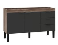 Gabinete De Madeira Flamingo P/Pia De 150 Tamarindo E Preto Cozimax