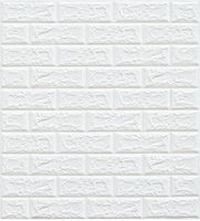 Revestimento Decorativo Tijolinho Adesivo 3d Branco Plastilit