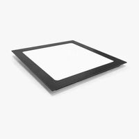 Painel Lumanti Led Embutir Quadrado Preto Flat 18w 6500k