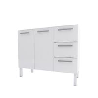 Gabinete De Aço Vênus Flat P/Pia De 120 Branco