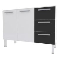 Gabinete De Aço Vênus Flat 120 Preto