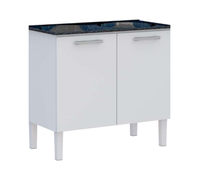 Gabinete Cozimax Aço Vênus C/Tanque Preto 100x50