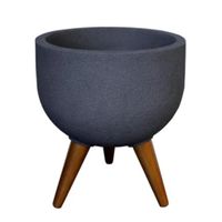 Vaso Japi Redondo Decore 33 Grafite