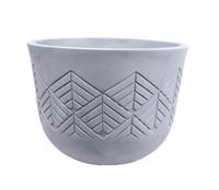 Vaso Tribo Redondo 42 Cimento Queimado Japi