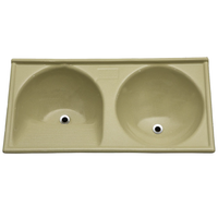 Tanque Decoralita Marmofibra Duplo Marrom Imperial 120x60cm