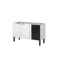 Gabinete De Aco Para Pia 1,20m Florata Branco 2 Gavetas