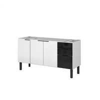 Gabinete De Aço Para Pia 150 Florata Preto 2 Gavetas