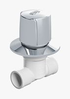 Registro De Pressão Pvc Soldável 20mm Branco Cromado Com Canopla Facilita Herc
