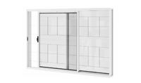 Vitro De Correr Aço Mix Quadrado Pa Branca 2 Folhas 120x100 Hb
