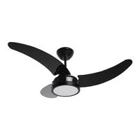 Ventilador De Teto Tron Preto Buzios Max 3pás 127v