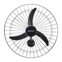 Ventilador De Parede New Preto 60cm 127v Ventisol