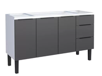 Gabinete De Aço Jupiter P/Pia Preto 1:50m Cozimax