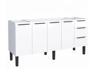 Gabinete De Aço Jupiter P/Pia Branco 1:80m Cozimax