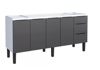 Gabinete De Aço Jupiter P/Pia Preto 1:80m Cozimax