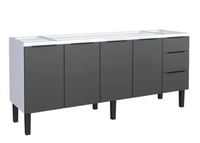 Gabinete De Aço Cozimax P/Pia Jupiter Preto 2:00m