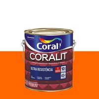 Esmalte Ultra Resistência Laranja Brilho Coralit 3.6 Litros