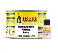 Massa Ibere Adesiva Plastica Preto 400g