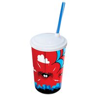 Copo Arqplast C/Tampa Canudo Menino 550ml Rf-25551