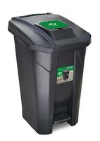 Lixeira Arqplast C/Tampa Click C/Rodo Preta 120Lt Rf- 25749
