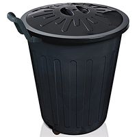 Lixeira Arqplast C/Tampa C/Roda Preta 100Lt Rf- CF100R.PT